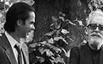 Nick Cave junto al autor del libro